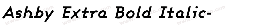 Ashby Extra Bold Italic字体转换